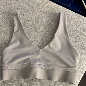 Gray Seamless Wireless Bra with Wide Straps